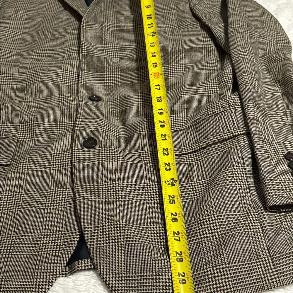 J CREW Thompson Brown Plaid Blazer Sport Coat Size 42 L